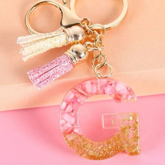 3/$25❗️Boho Letter “G” Charm keychain - Picture 1 of 3